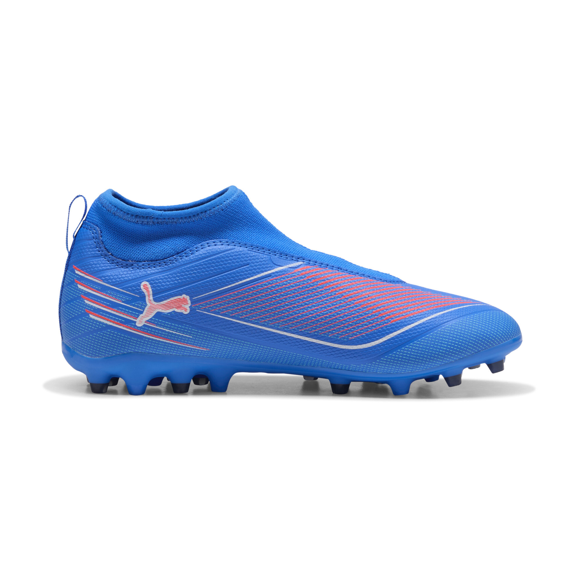 PUMA ULTRA 6 MATCH+ MG voetbalschoenen zonder veters, Blauw/Rood/Wit, Maat 34 thumbnail 3
