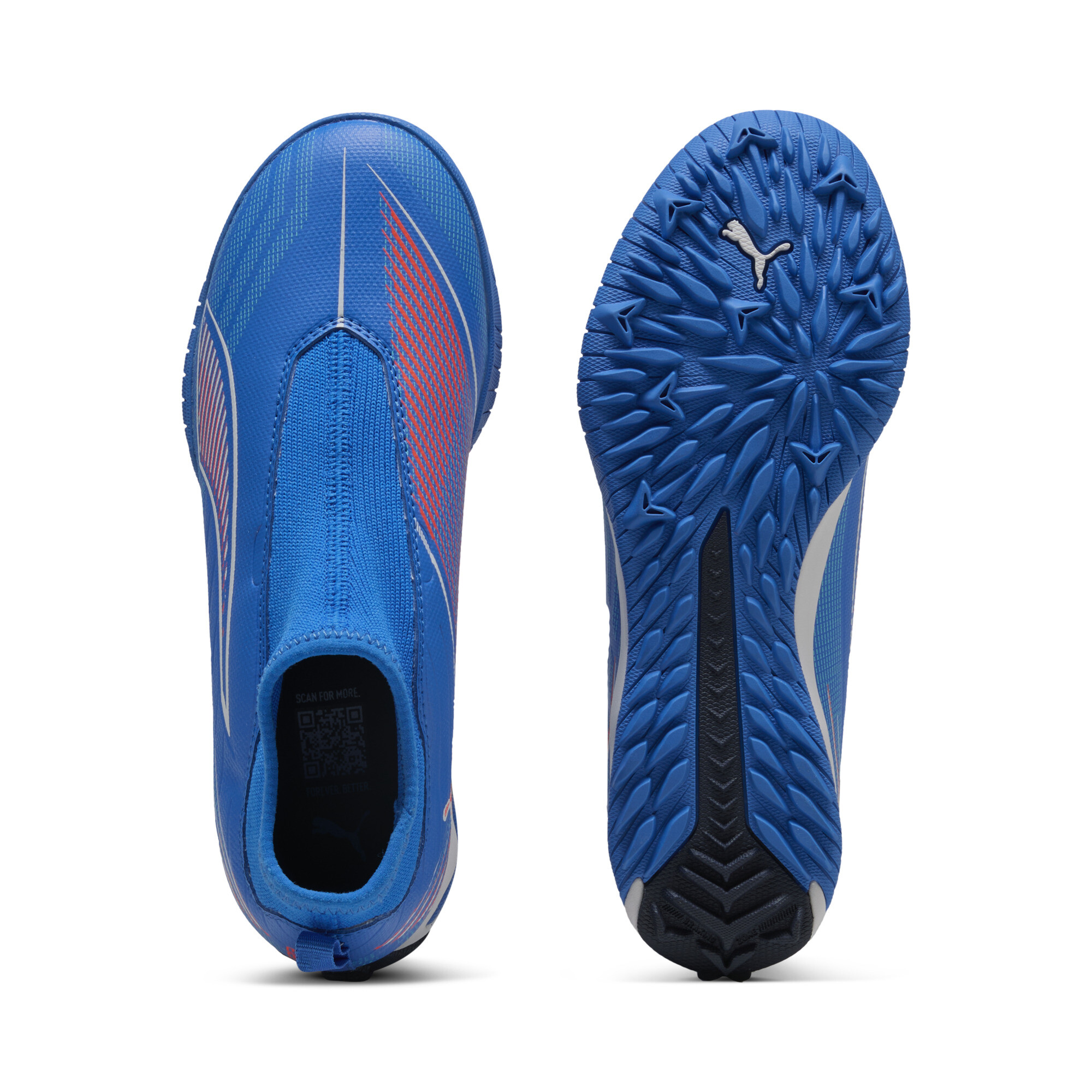 PUMA ULTRA 6 MATCH+ TT voetbalschoenen zonder veters, Blauw/Rood/Wit, Maat 34 thumbnail 4