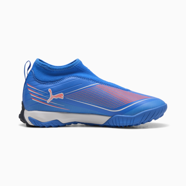 Tacos de fútbol ULTRA 6 MATCH+ TT Laceless para adolescentes, Ultra Blue-PUMA White-Glowing Red, large-MEX