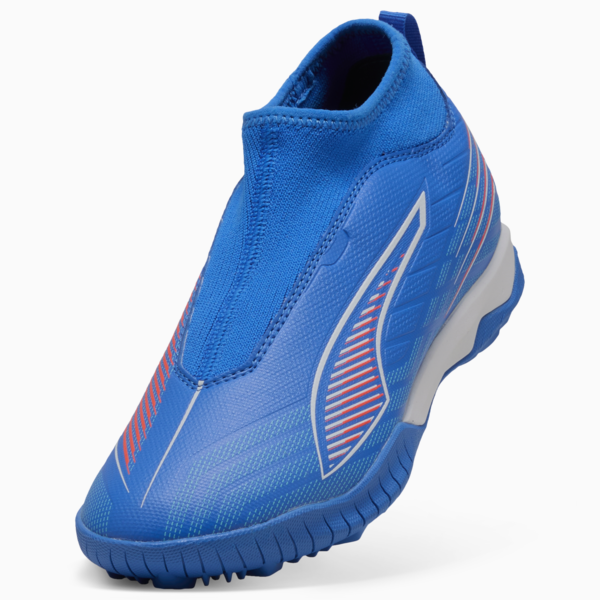 Tacos de fútbol ULTRA 6 MATCH+ TT Laceless para adolescentes, Ultra Blue-PUMA White-Glowing Red, large-MEX
