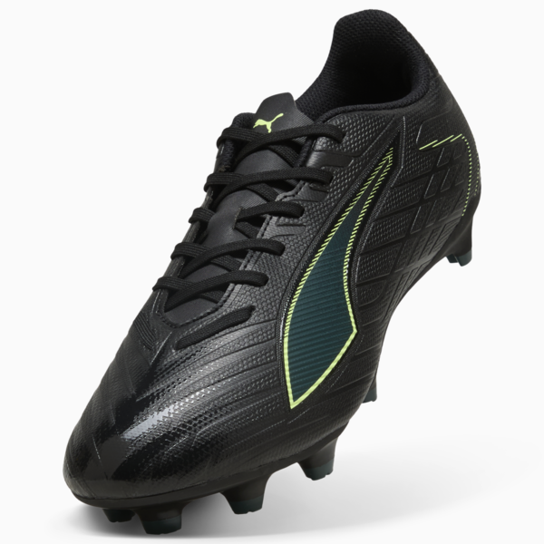 ULTRA 6 PLAY FG/AG Football Boots Unisex, PUMA Black-Fizzy Light-Green Terrain, large-ZAF