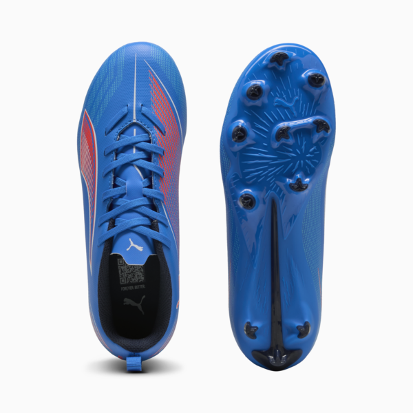 ULTRA 6 PLAY FG/AG Football Boots Youth, Ultra Blue-PUMA White-Glowing Red, large-ZAF