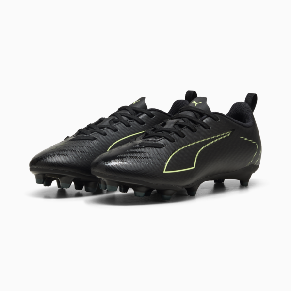 ULTRA 6 PLAY FG/AG Football Boots Youth, PUMA Black-Fizzy Light-Green Terrain, large-ZAF