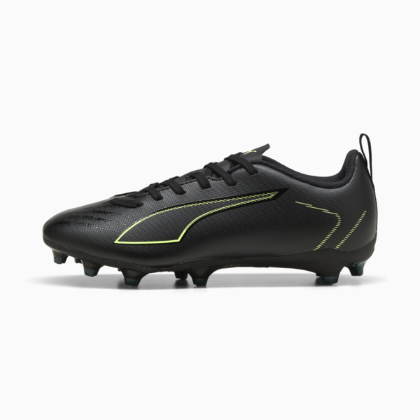 ULTRA 6 PLAY FG/AG Football Boots Youth, PUMA Black-Fizzy Light-Green Terrain, large-ZAF