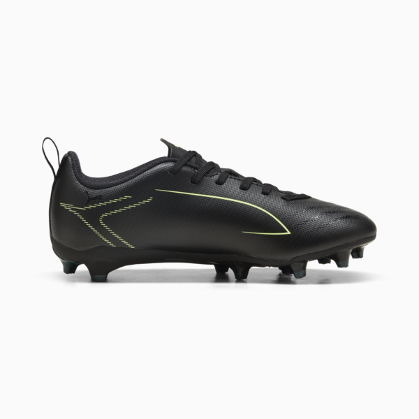 ULTRA 6 PLAY FG/AG Football Boots Youth, PUMA Black-Fizzy Light-Green Terrain, large-ZAF