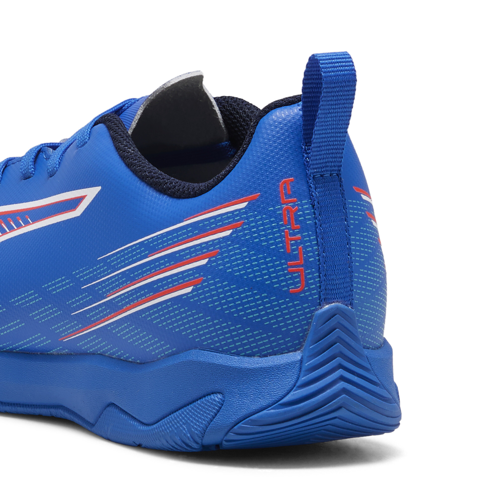 PUMA ULTRA 6 PLAY futsalschoenen, Blauw/Rood/Wit, Maat 35 thumbnail 5