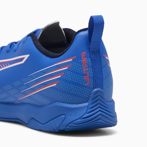 ULTRA 6 PLAY Futsal Boots Youth, Ultra Blue-PUMA White-Glowing Red, large-MEX