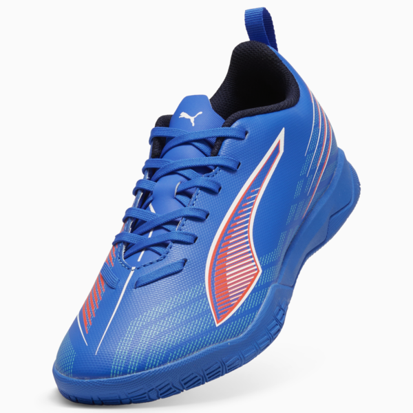 ULTRA 6 PLAY Futsal Boots Youth, Ultra Blue-PUMA White-Glowing Red, large-MEX
