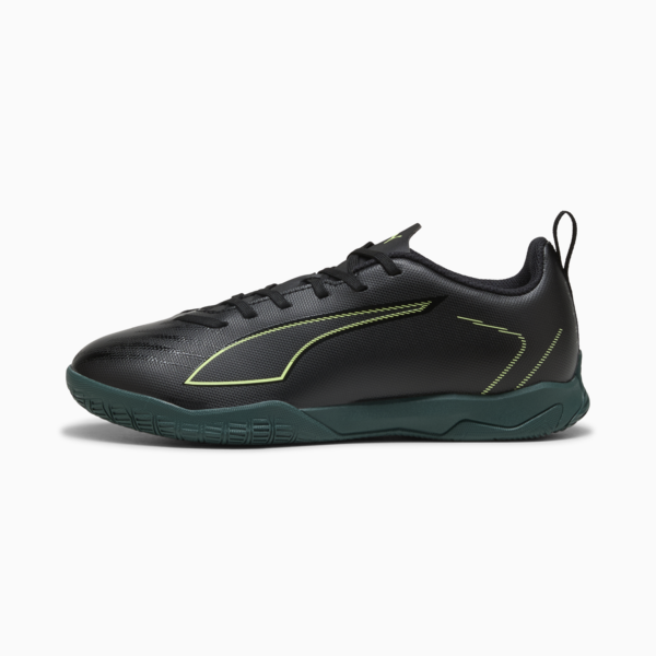 Tacos de fútbol FUTURE 6 PLAY para adolescentes, PUMA Black-Fizzy Light-Green Terrain, large-MEX