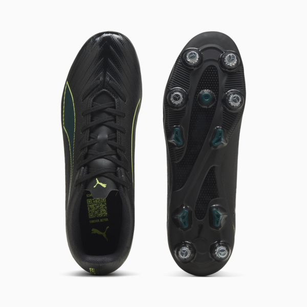 ULTRA 6 PLAY MxSG Football Boots Unisex, PUMA Black-Fizzy Light-Green Terrain, large-ZAF