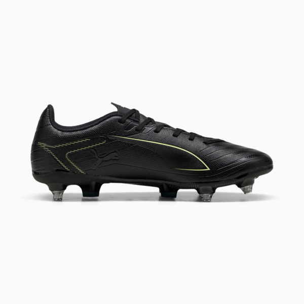 ULTRA 6 PLAY MxSG Football Boots Unisex, PUMA Black-Fizzy Light-Green Terrain, large-ZAF