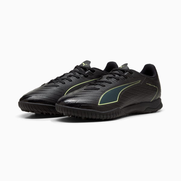 ULTRA 6 PLAY TT Football Boots Unisex, PUMA Black-Fizzy Light-Green Terrain, large-ZAF