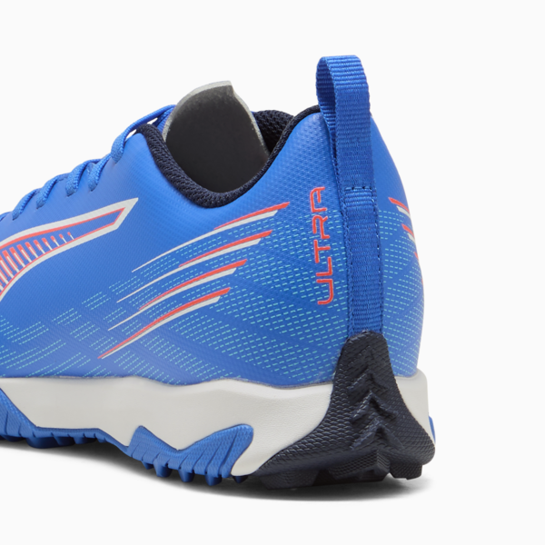 ULTRA 6 PLAY TT Mid Football Boots Youth, Ultra Blue-PUMA White-Glowing Red, large-MEX
