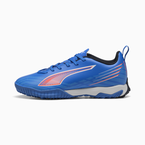 ULTRA 6 PLAY TT Mid Football Boots Youth, Ultra Blue-PUMA White-Glowing Red, large-MEX