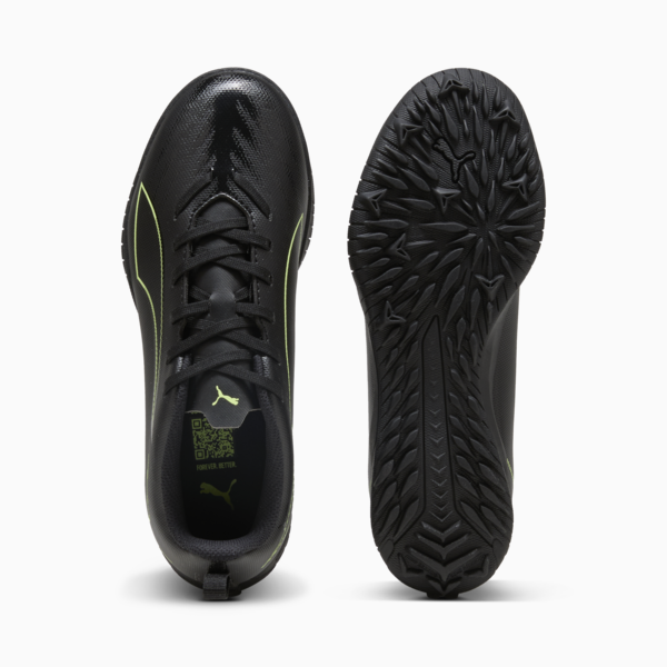 ULTRA 6 PLAY TT Football Boots Youth, PUMA Black-Fizzy Light-Green Terrain, large-ZAF