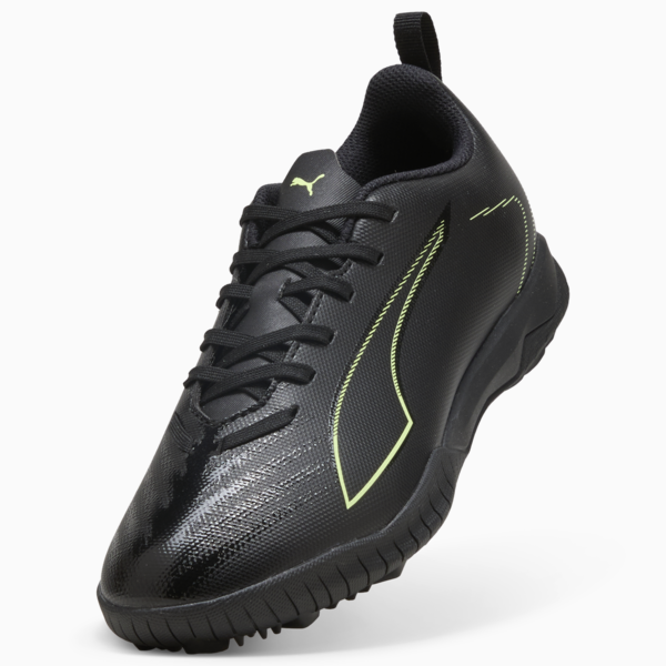 ULTRA 6 PLAY TT Football Boots Youth, PUMA Black-Fizzy Light-Green Terrain, large-ZAF