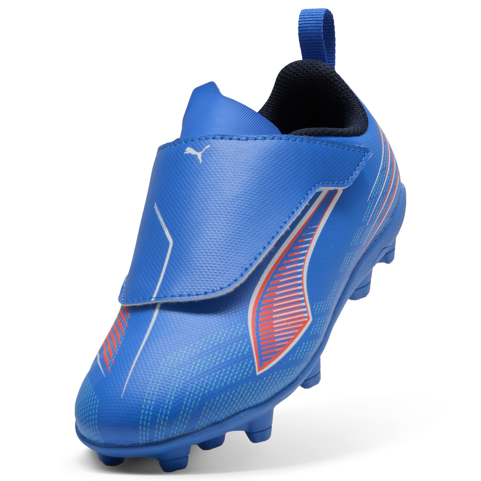 PUMA ULTRA 6 PLAY FG/AG voetbalschoenen, Blauw/Rood/Wit, Maat 31 thumbnail 2