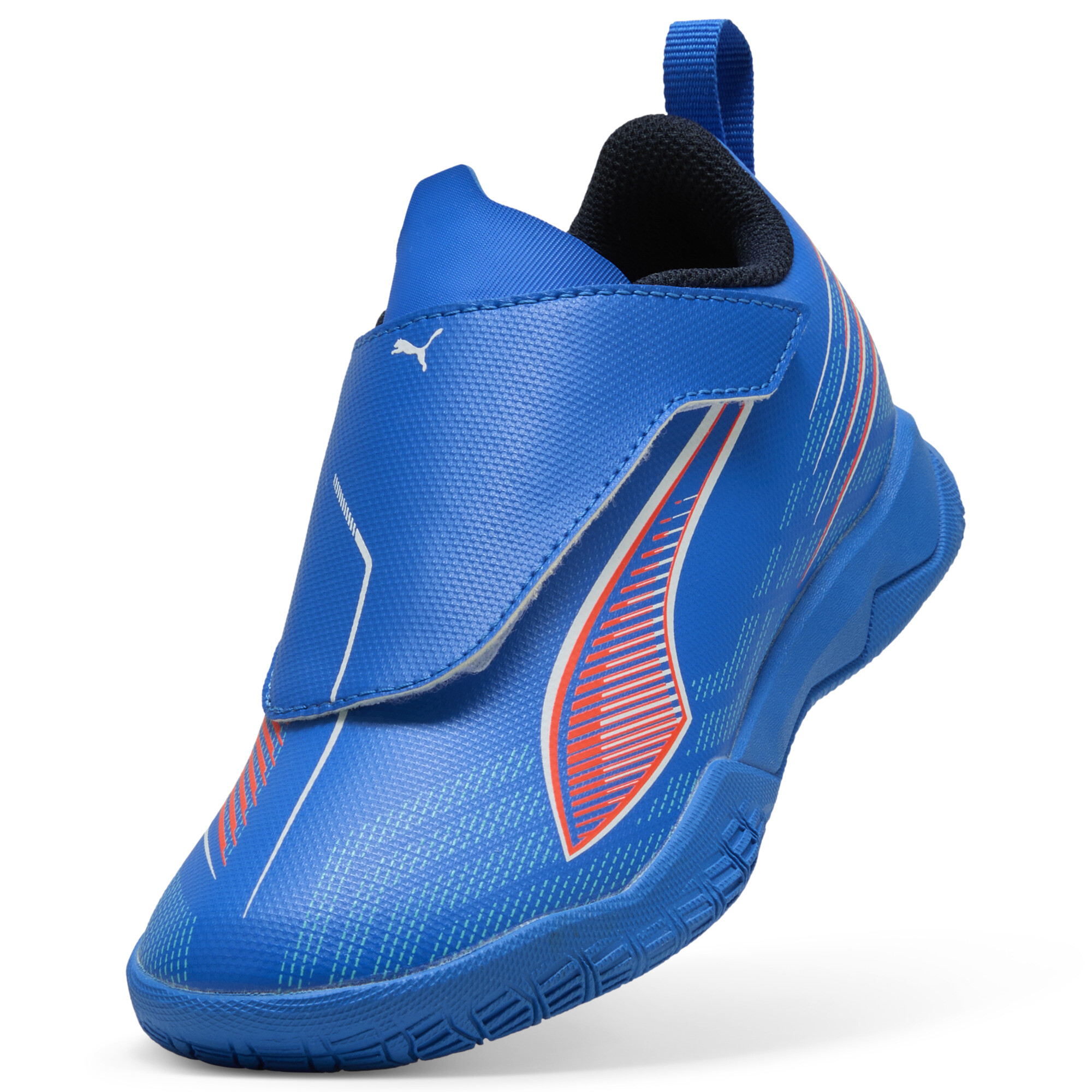 PUMA ULTRA 6 PLAY futsalschoenen, Blauw/Rood/Wit, Maat 35,5 thumbnail 2