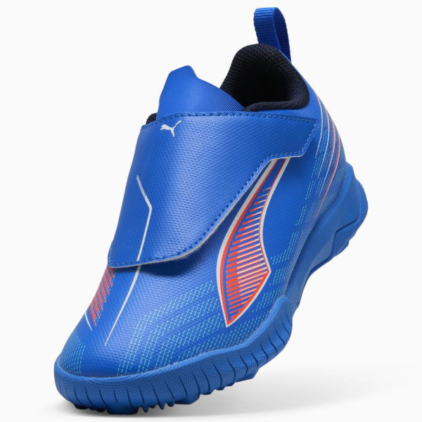Tacos de fútbol ULTRA 6 PLAY TT para niños, Ultra Blue-PUMA White-Glowing Red, large-MEX