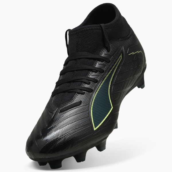 ULTRA 6 PLAY+ FG/AG Football Boots Unisex, PUMA Black-Fizzy Light-Green Terrain, large-ZAF