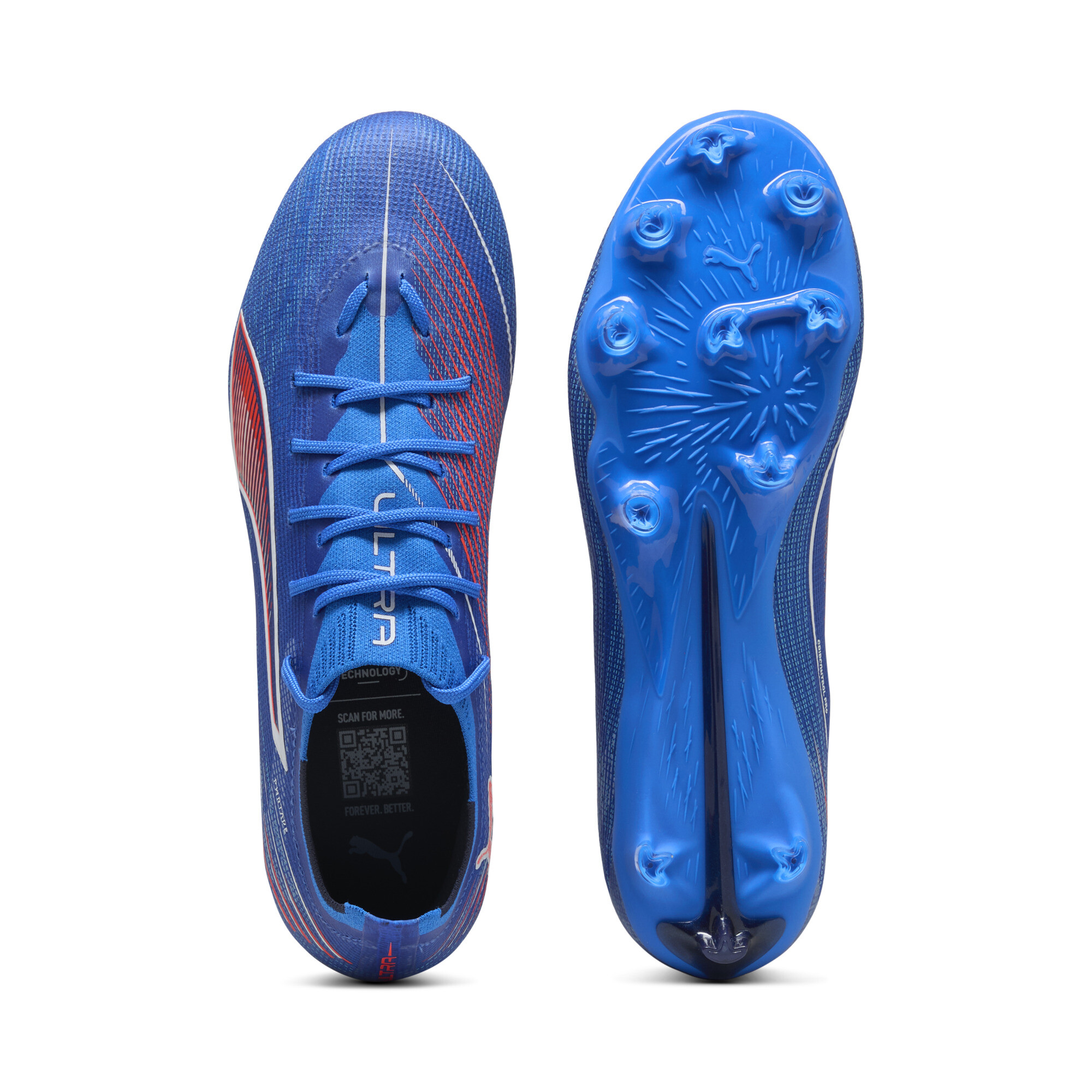 PUMA ULTRA 6 PRO FG/AG voetbalschoenen uniseks, Blauw/Rood/Wit, Maat 45 thumbnail 4