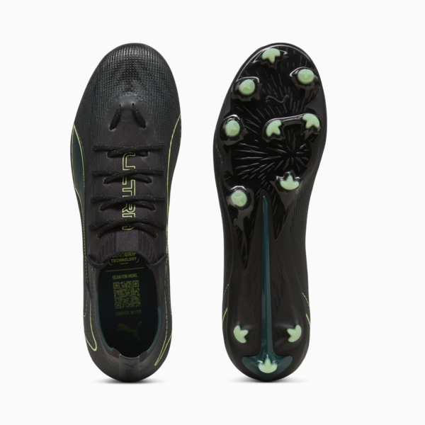ULTRA 6 PRO FG/AG Football Boots Unisex, PUMA Black-Fizzy Light-Green Terrain, large-ZAF