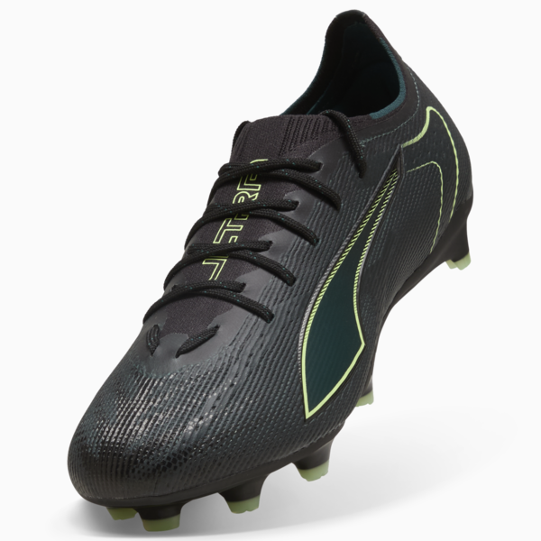 ULTRA 6 PRO FG/AG Football Boots Unisex, PUMA Black-Fizzy Light-Green Terrain, large-ZAF