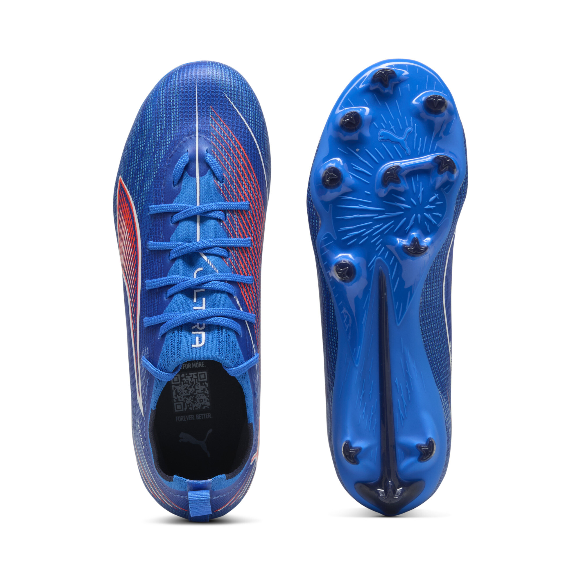PUMA ULTRA 6 PRO FG/AG voetbalschoenen, Blauw/Rood/Wit, Maat 34 thumbnail 4
