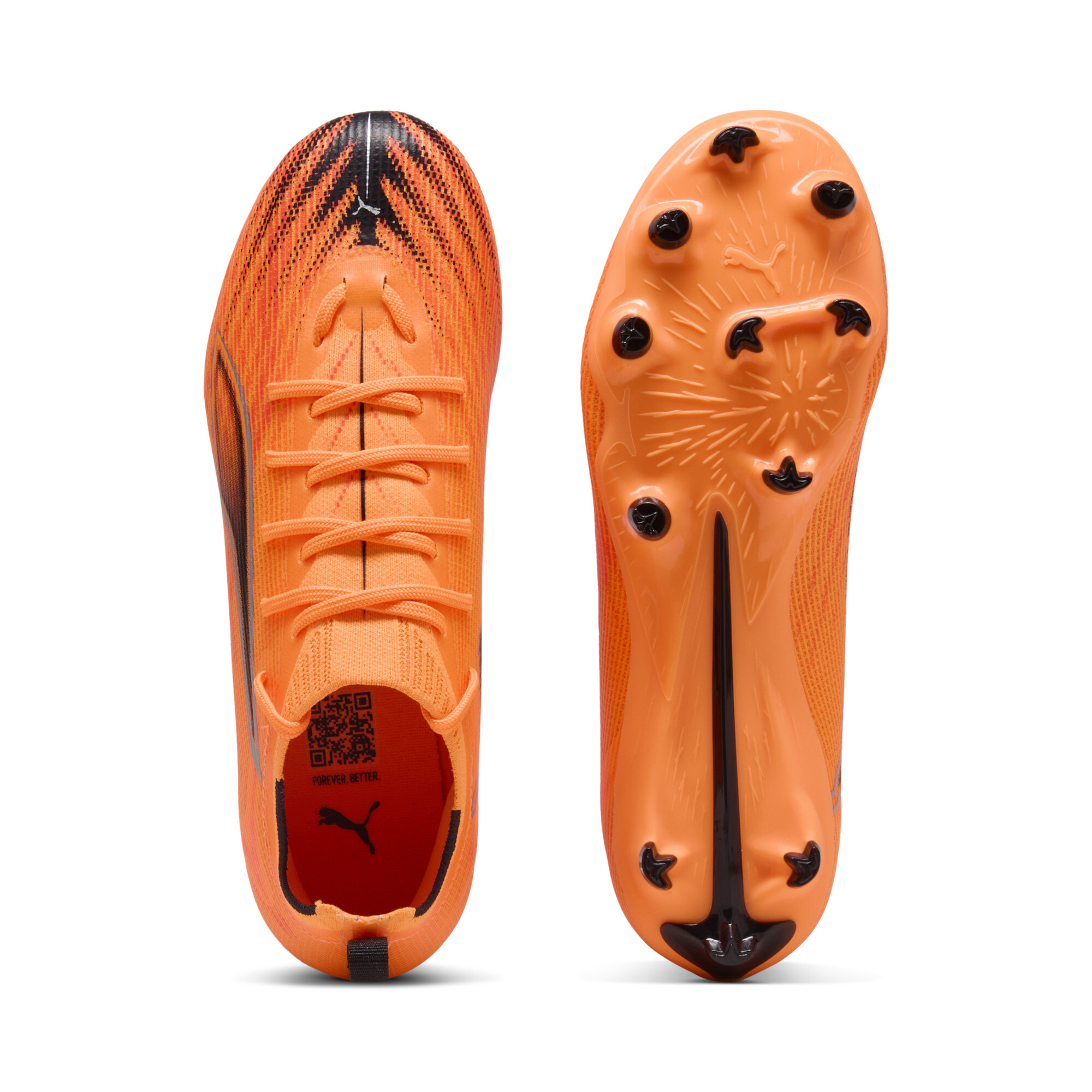 PUMA ULTRA 6 PRO FG/AG voetbalschoenen, Zwart/Rood, Maat 33 thumbnail 4