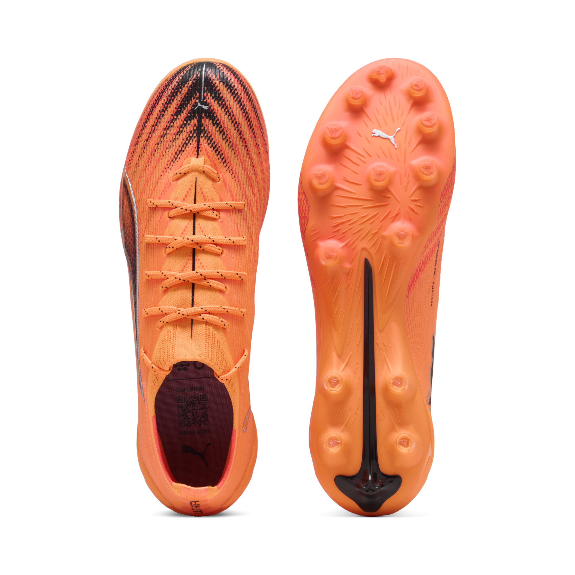 PUMA ULTRA 6 ULTIMATE AG uniseks voetbalschoenen, Zwart/Rood, Maat 42 thumbnail 4