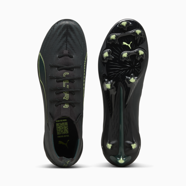 ULTRA 6 ULTIMATE FG Football Boots Unisex, PUMA Black-Fizzy Light-Green Terrain, large-ZAF