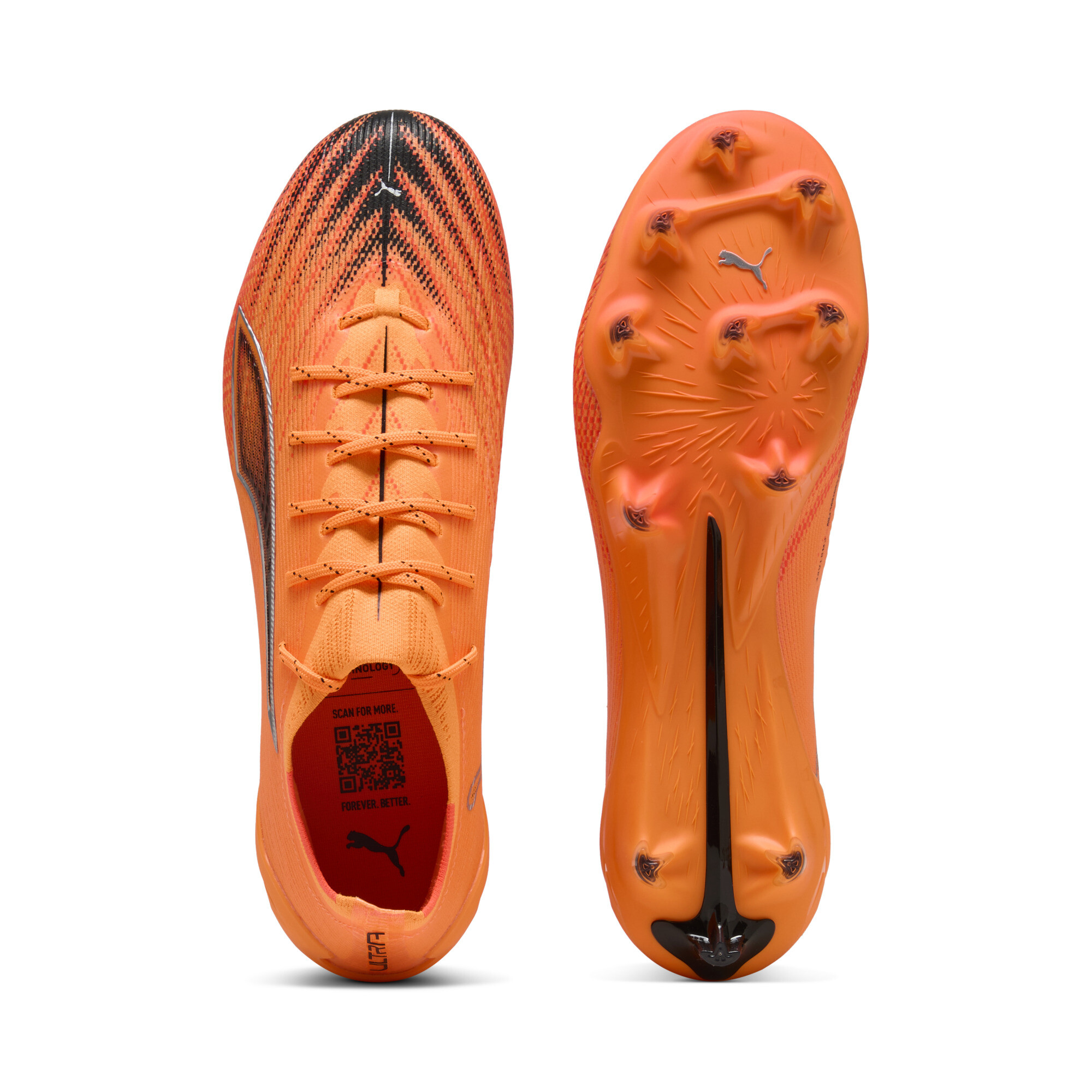 PUMA ULTRA 6 ULTIMATE FG uniseks voetbalschoenen, Zwart/Rood, Maat 47 thumbnail 4