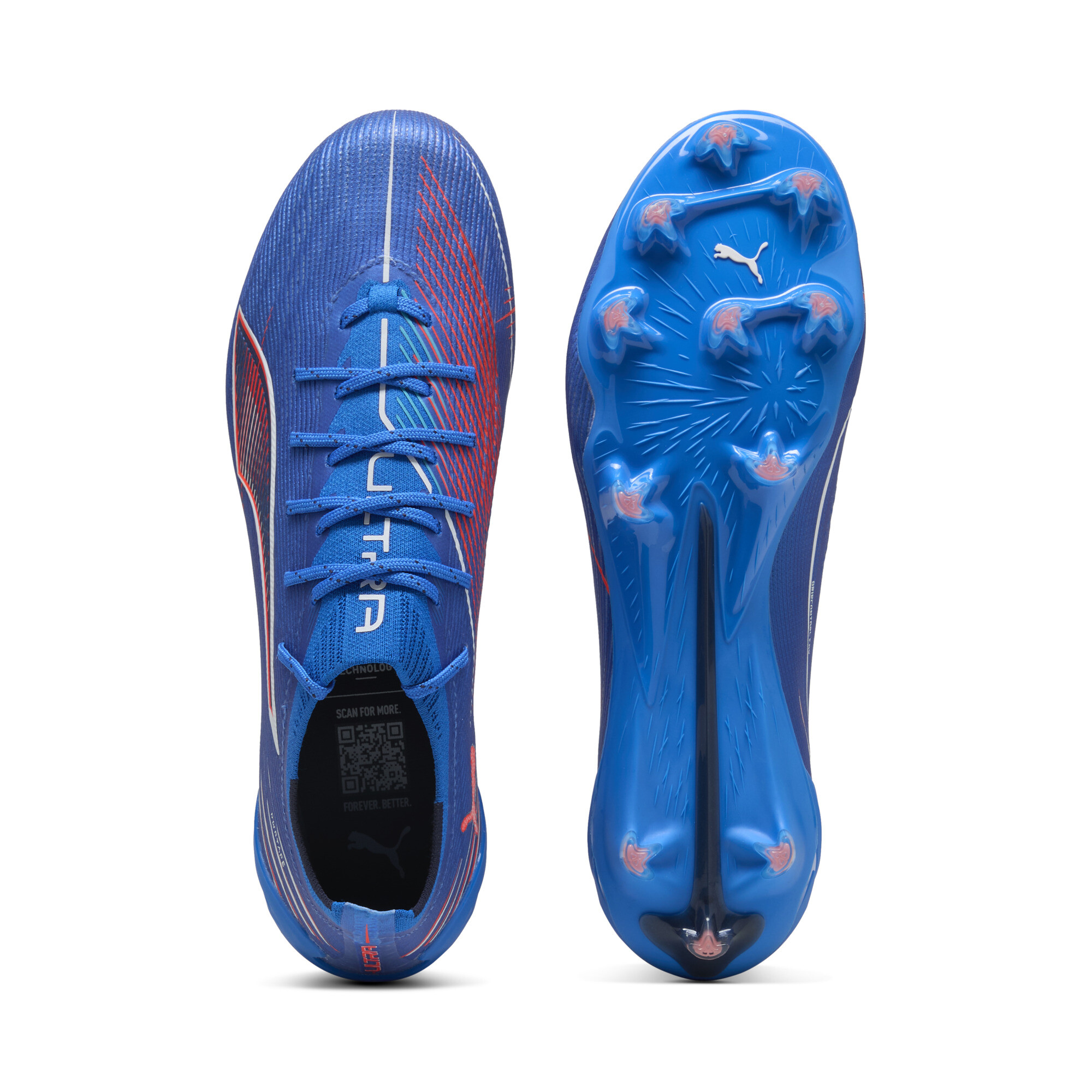 PUMA ULTRA 6 ULTIMATE FG voetbalschoenen voor Dames, Blauw/Rood/Wit, Maat 38 thumbnail 5