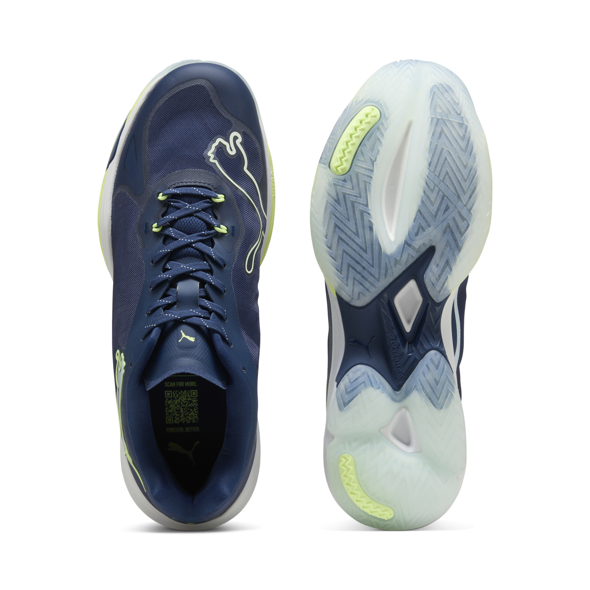 PUMA Vantage NITROâ¢ uniseks handbalschoenen, Blauw/Wit, Maat 40,5 thumbnail 5