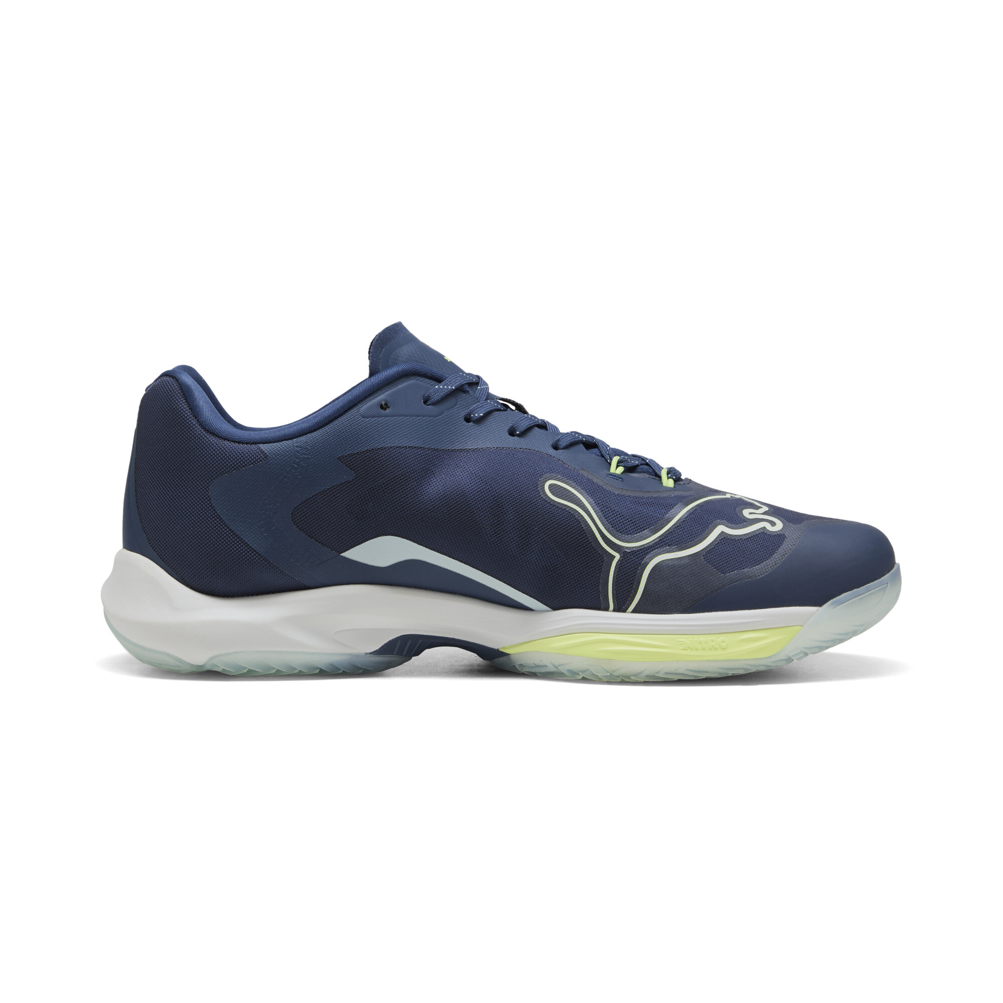 PUMA Vantage NITROâ¢ uniseks handbalschoenen, Blauw/Wit, Maat 40,5 thumbnail 4