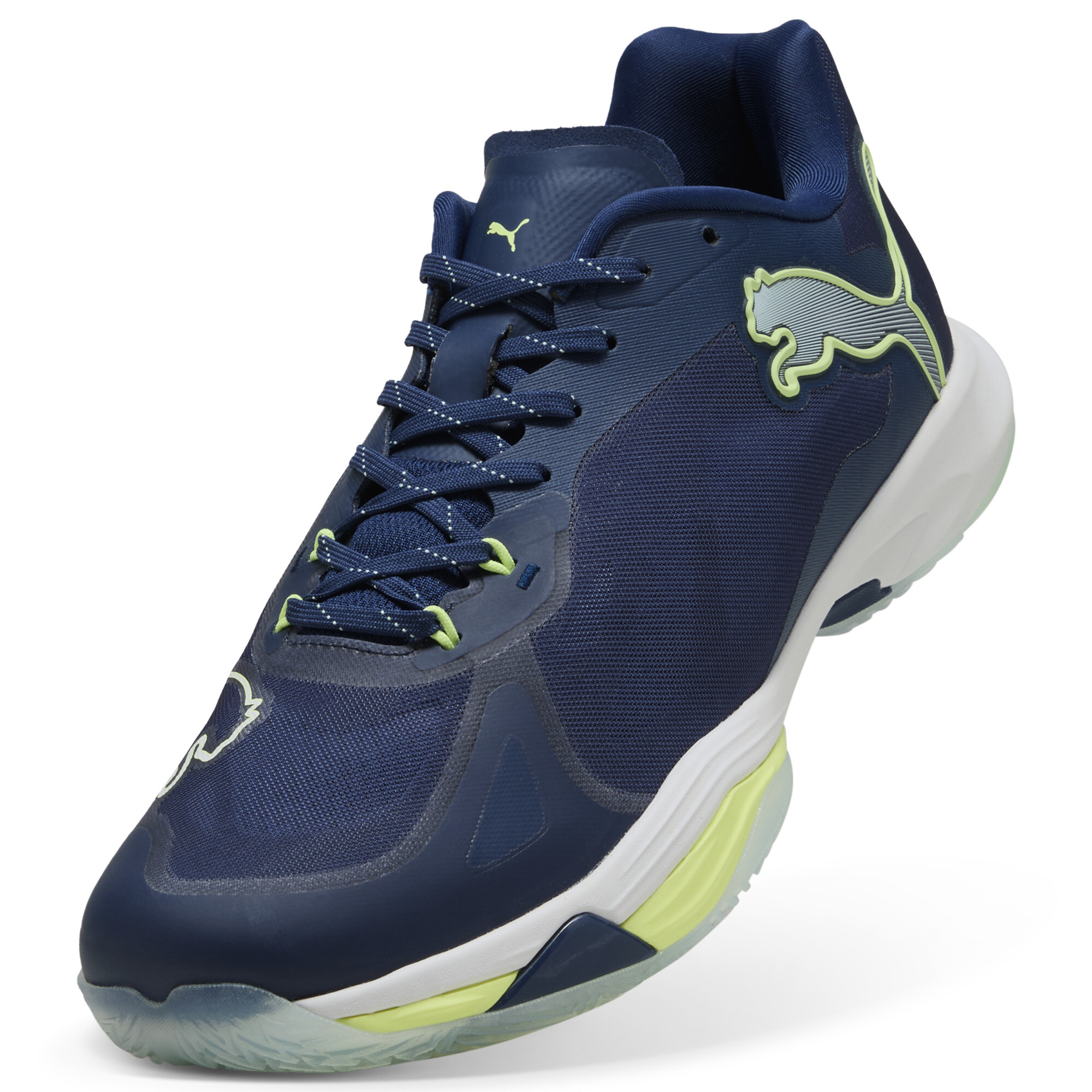 PUMA Vantage NITROâ¢ uniseks handbalschoenen, Blauw/Wit, Maat 40,5 thumbnail 3