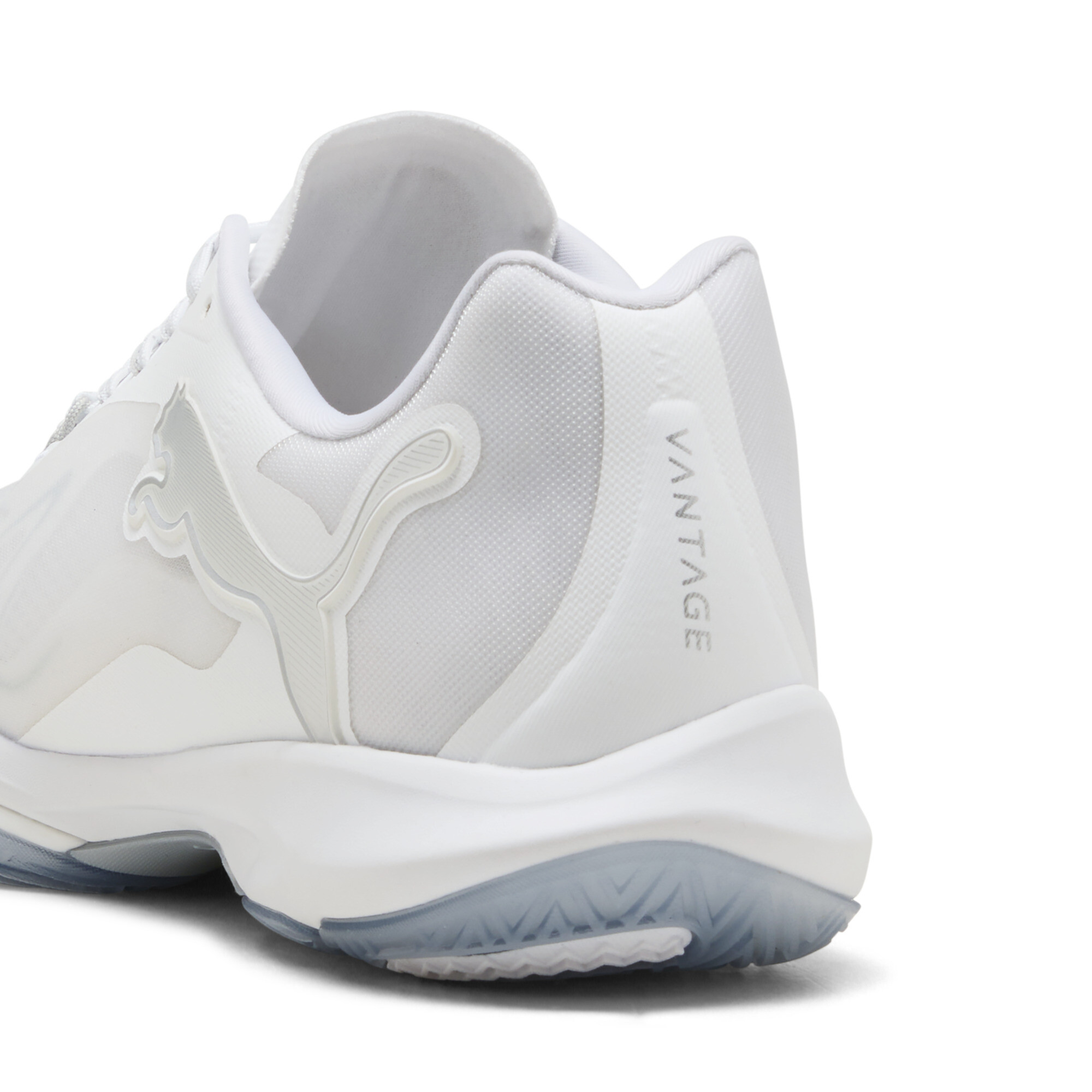 PUMA Vantage NITROâ¢ uniseks handbalschoenen, Grijs/Wit/Zilver, Maat 47 thumbnail 5