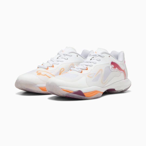 Vantage NITRO™ Handball Shoes Women, PUMA White-Berry-Heat Fire-Lilac Crush, large-ZAF