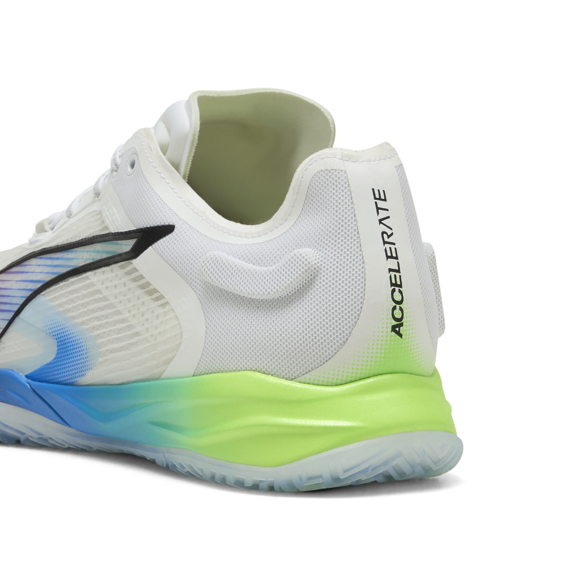 PUMA Accelerate NITROâ¢ SQD 4 ENERGY handbalschoenen uniseks, Groen/Zwart/Wit, Maat 46 thumbnail 5