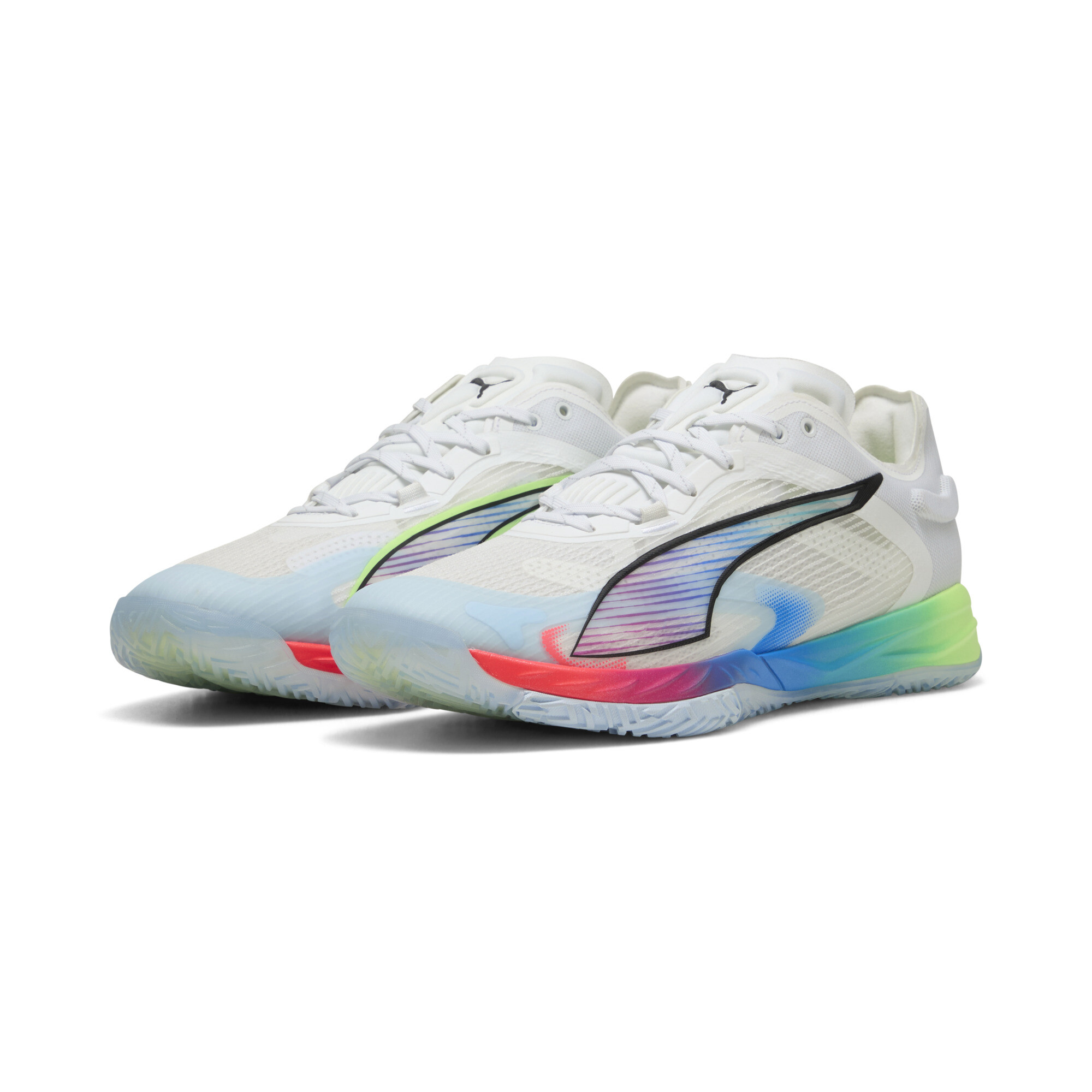 PUMA Accelerate NITROâ¢ SQD 4 ENERGY handbalschoenen uniseks, Groen/Zwart/Wit, Maat 46 thumbnail 6
