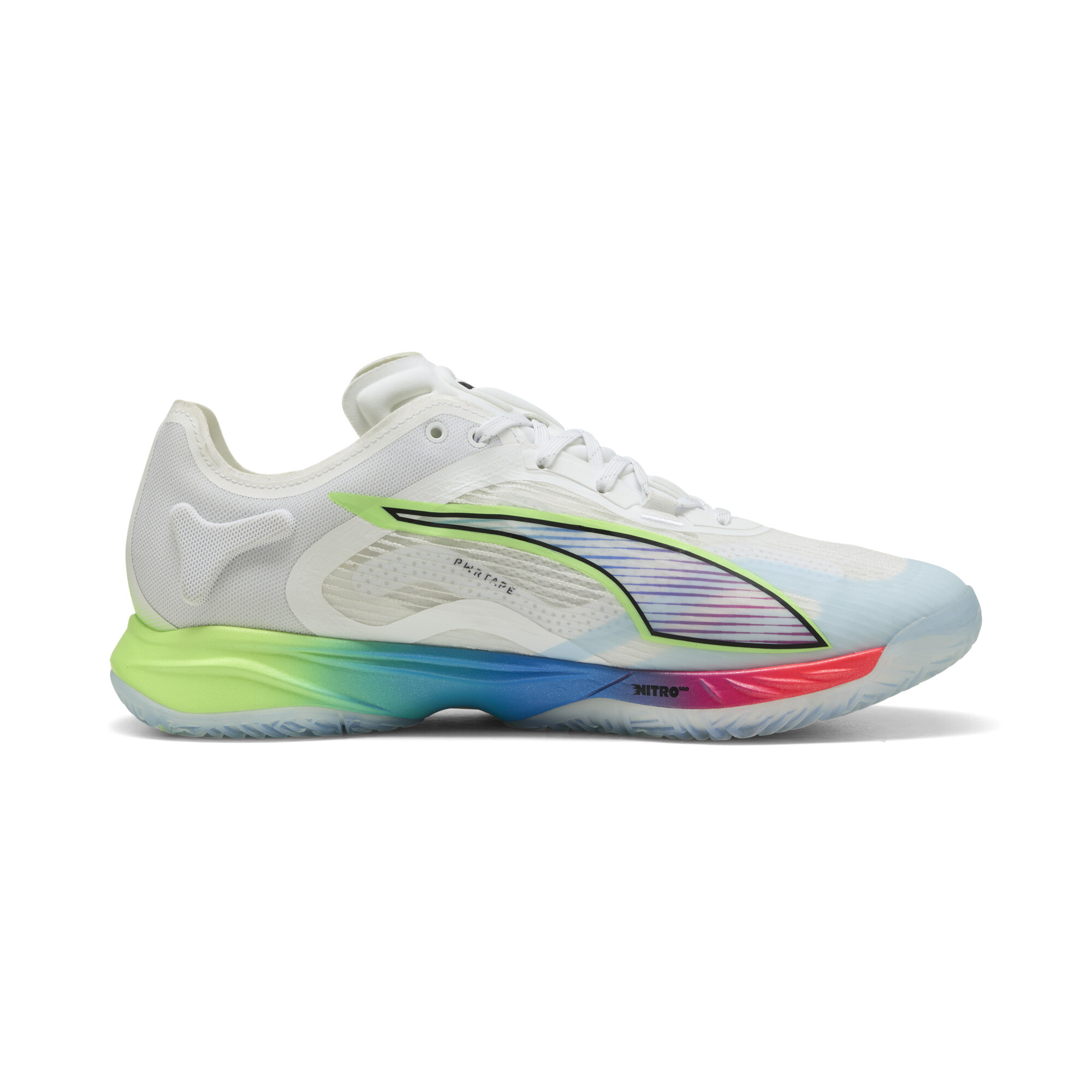 PUMA Accelerate NITROâ¢ SQD 4 ENERGY handbalschoenen uniseks, Groen/Zwart/Wit, Maat 46 thumbnail 3