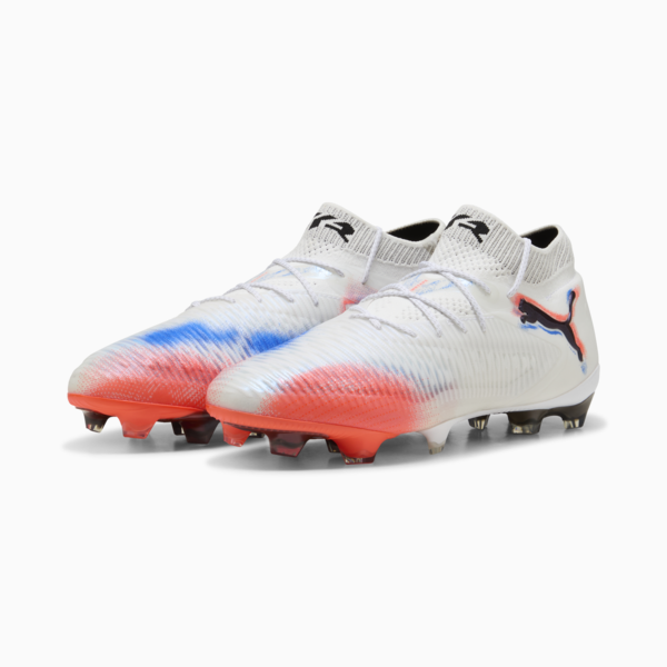 FUTURE 8 ULTIMATE FG Football Boots Unisex, PUMA White-PUMA Black-Glowing Red, large-ZAF