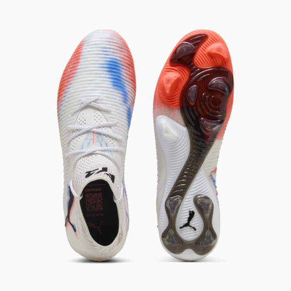 FUTURE 8 ULTIMATE FG Football Boots Unisex, PUMA White-PUMA Black-Glowing Red, large-ZAF