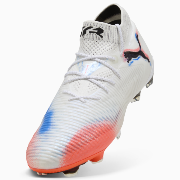 FUTURE 8 ULTIMATE FG Football Boots Unisex, PUMA White-PUMA Black-Glowing Red, large-ZAF