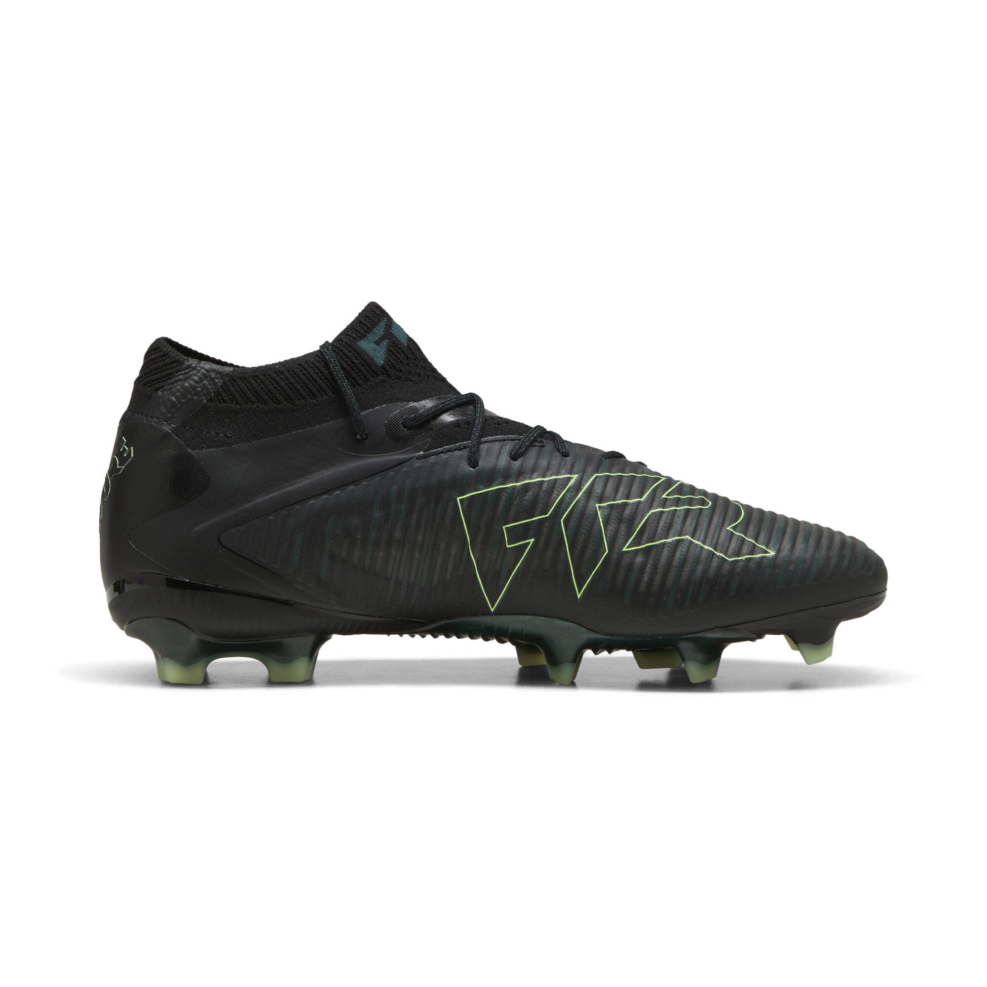 PUMA FUTURE 8 ULTIMATE FG uniseks voetbalschoenen, Groen/Zwart, Maat 44,5 thumbnail 3