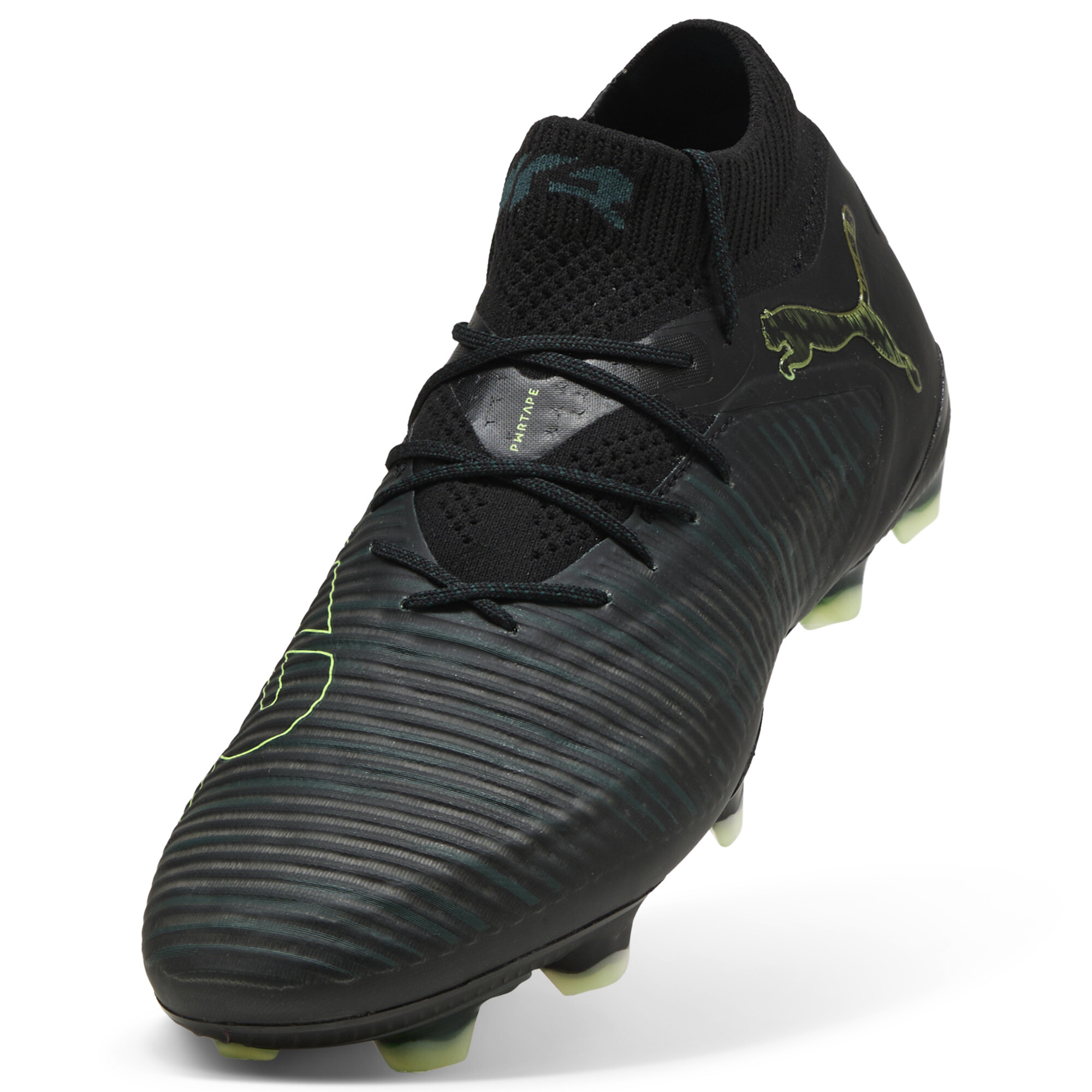PUMA FUTURE 8 ULTIMATE FG uniseks voetbalschoenen, Groen/Zwart, Maat 44,5 thumbnail 2