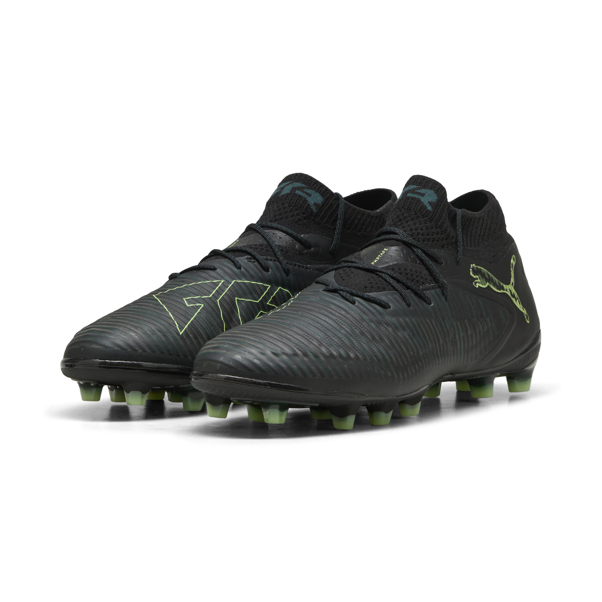 PUMA FUTURE 8 ULTIMATE AG uniseks voetbalschoenen, Groen/Zwart, Maat 42,5 thumbnail 6