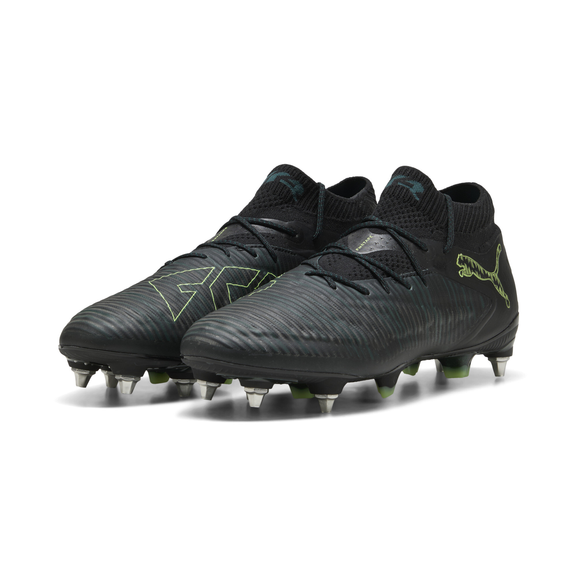 PUMA FUTURE 8 ULTIMATE MxSG uniseks voetbalschoenen, Groen/Zwart, Maat 48 thumbnail 6