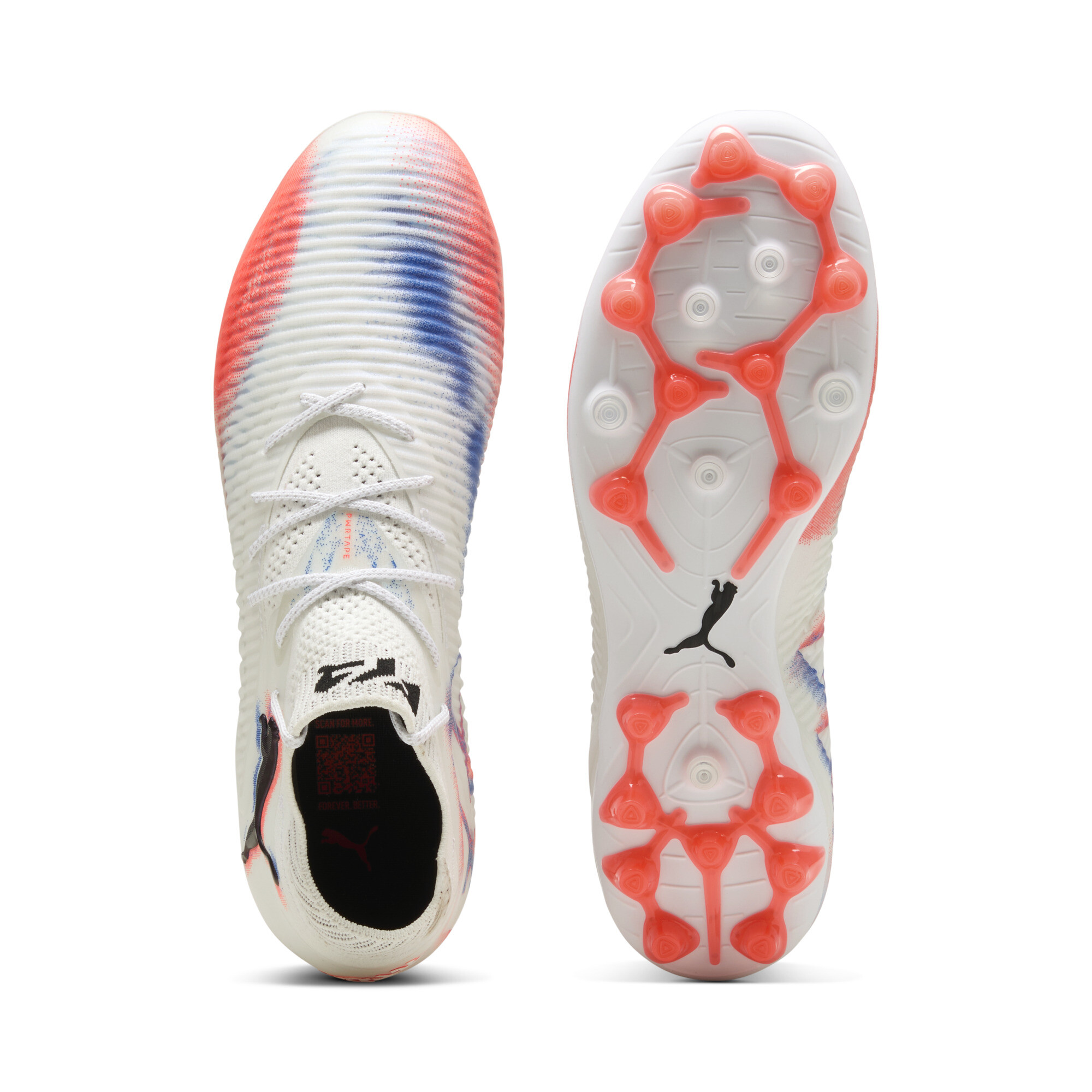 PUMA FUTURE 8 ULTIMATE MG voetbalschoenen uniseks, Zwart/Rood/Wit, Maat 44 thumbnail 4