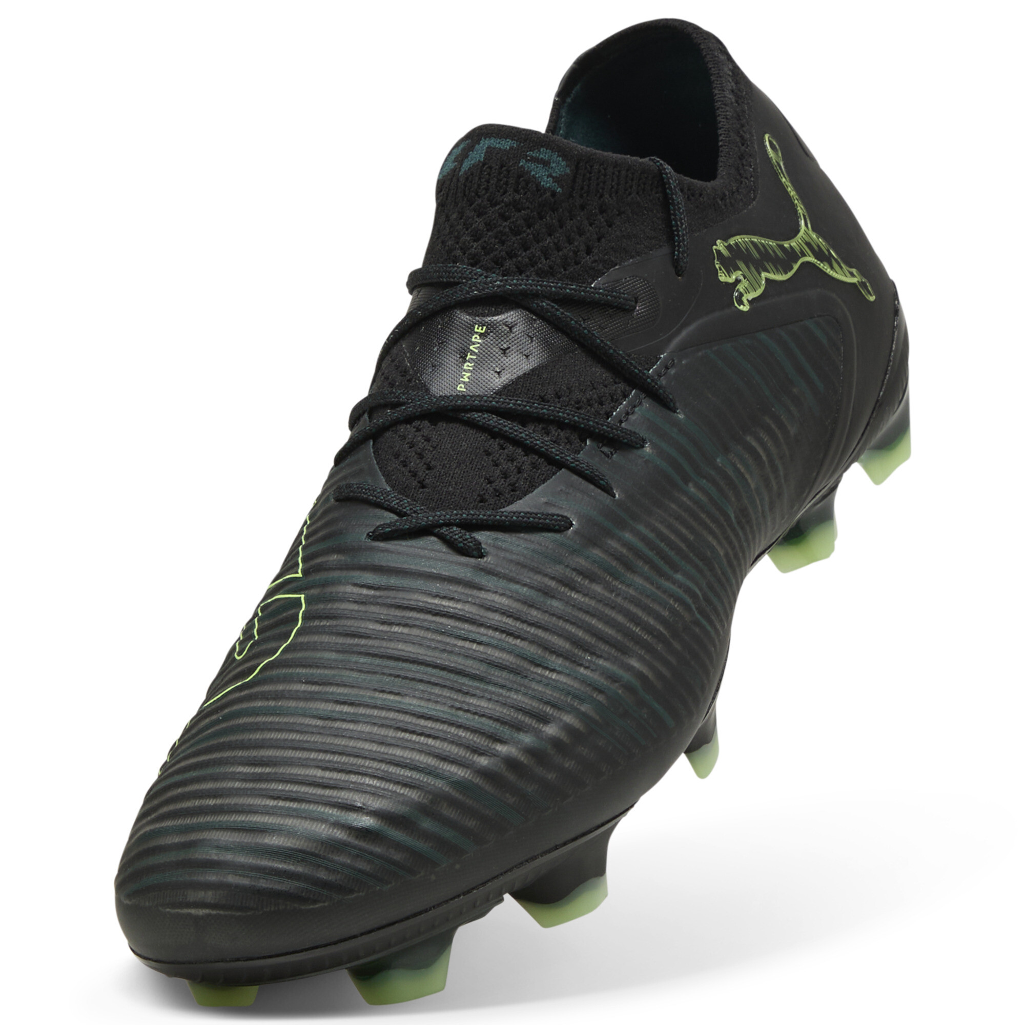 PUMA FUTURE 8 ULTIMATE FG lage uniseks voetbalschoenen, Groen/Zwart, Maat 44,5 thumbnail 2